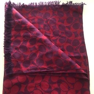 Signature C Coach Wrap Purple and Red